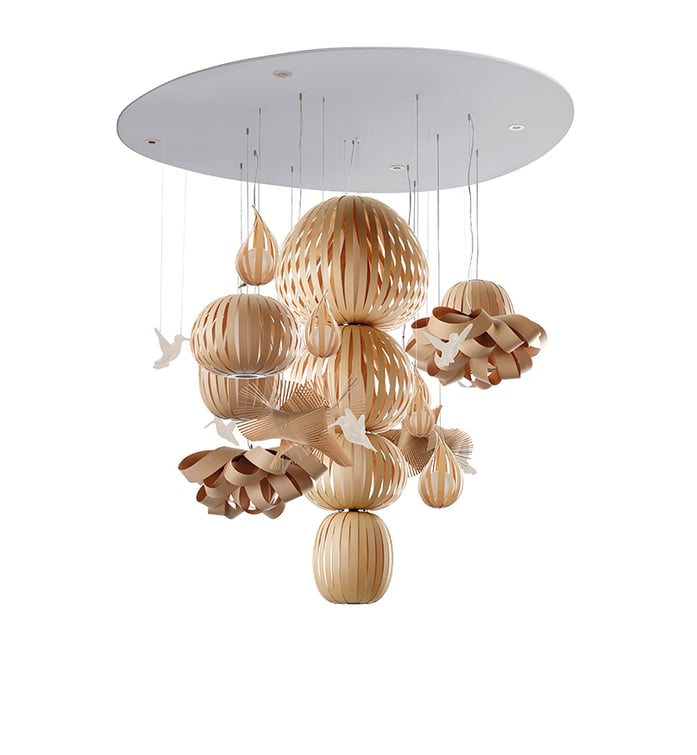 Candelabro Suspension Natural Beech - LZF Lamps on