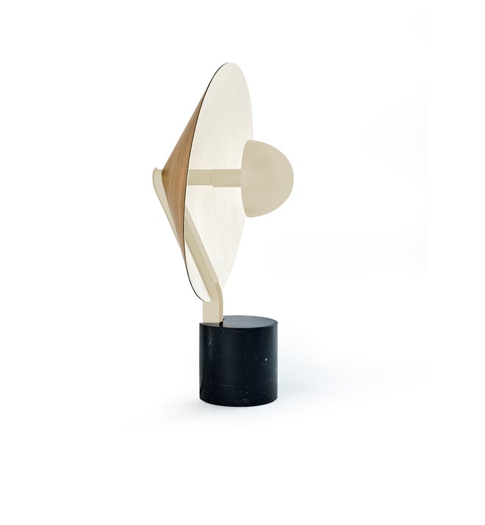 Kasa Table Natural Cherry - Ivory White - LZF Lamps on