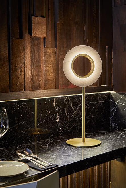 Table lamp symmetrical and sleek by LZF