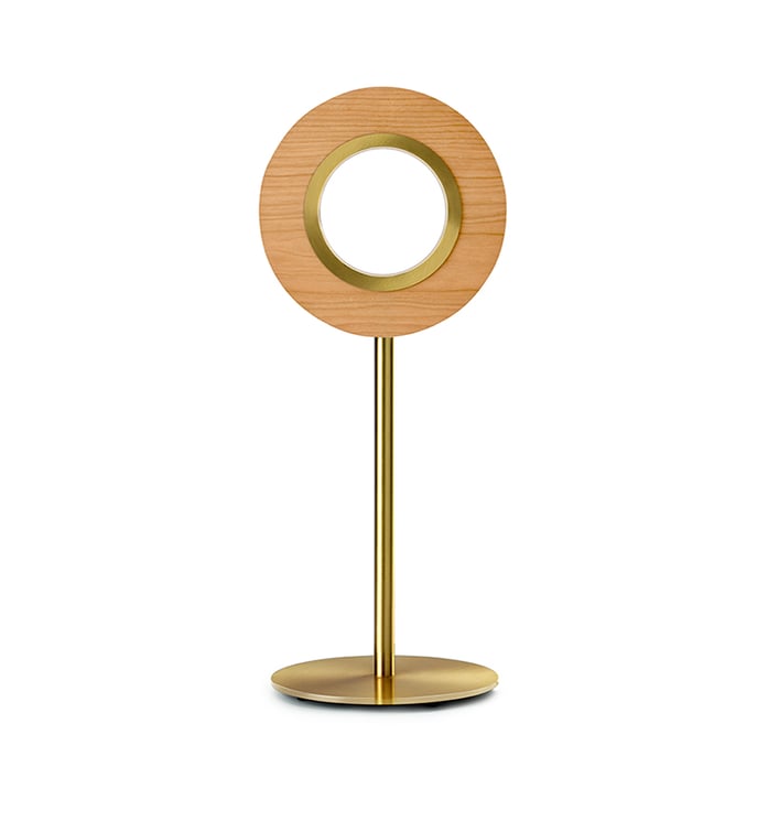 Lens Circular Table Natural Cherry - LZF Lamps on