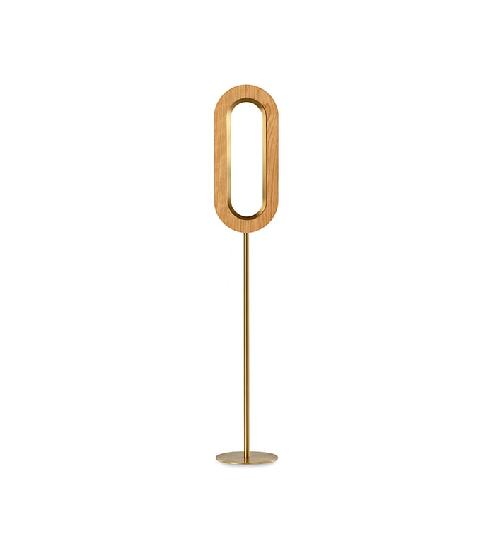 Lens Oval Floor Natural Cherry - LZF Lamps on