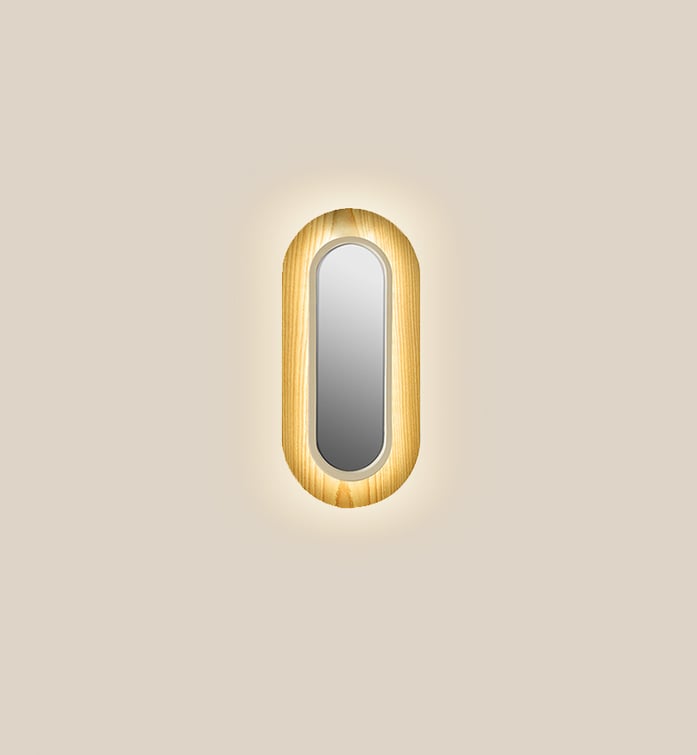 Lens Oval Wall Natural Beech - LZF Lamps on