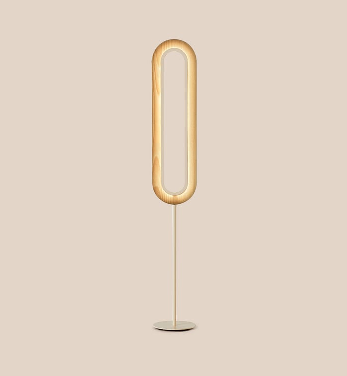 Lens Super Oval Floor Natural Beech - LZF Lamps on
