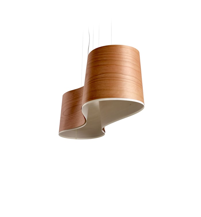 New Wave Suspension Natural Cherry - Ivory White - LZF Lamps on