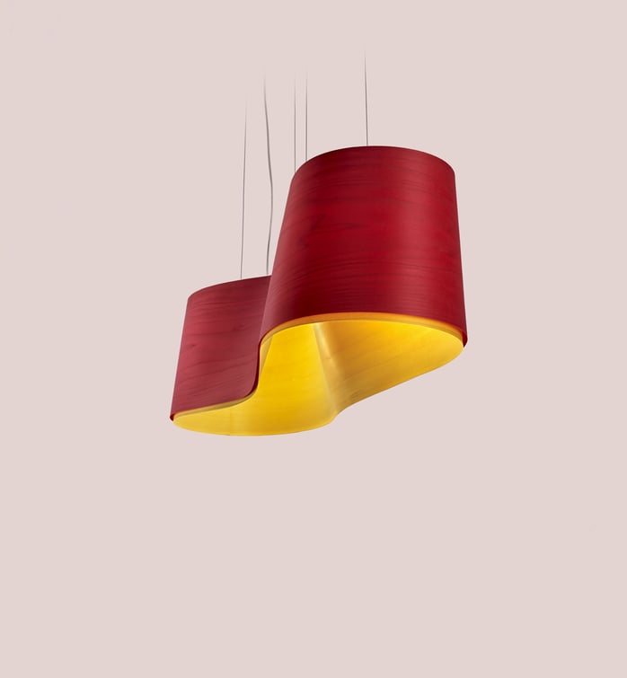 New Wave Suspension Red - Yellow - LZF Lamps on