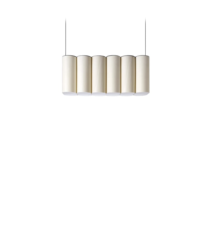 Tomo Long Suspension Ivory White - LZF Lamps on