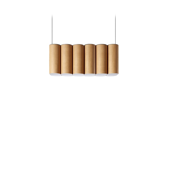 Tomo Long Suspension Natural Cherry - LZF Lamps on