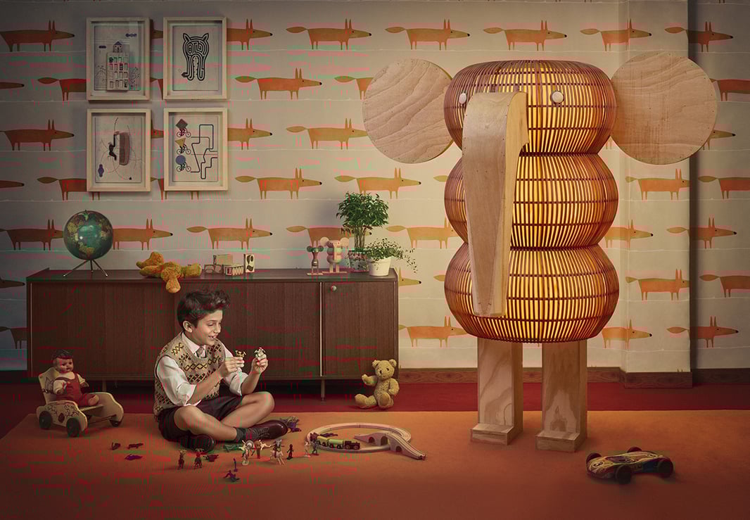 LZF Lamp | Elephant wood lamp | Telling Tales: Ava & Silver | Handmade Wood Lighting since 1994