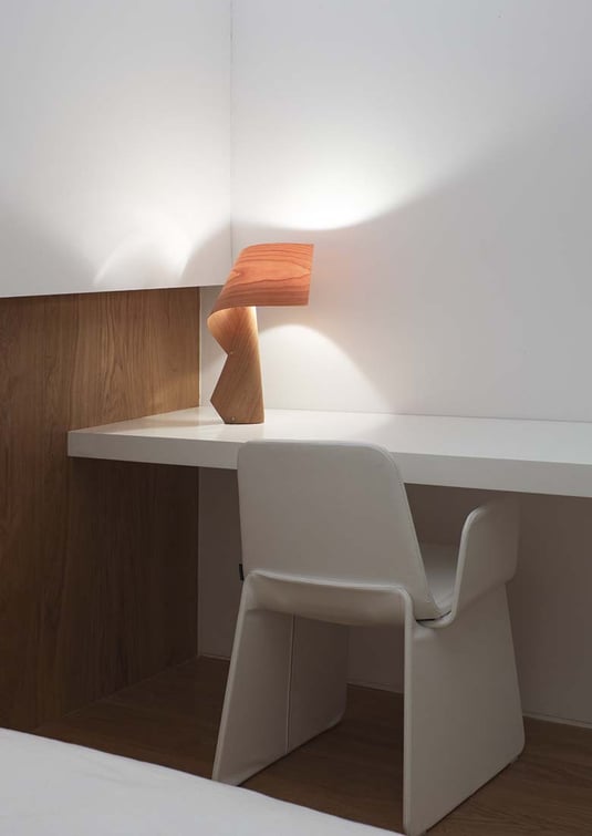 LZF wooden-lamp-illuminated-the-table-of-a-modern-bedroom-table
