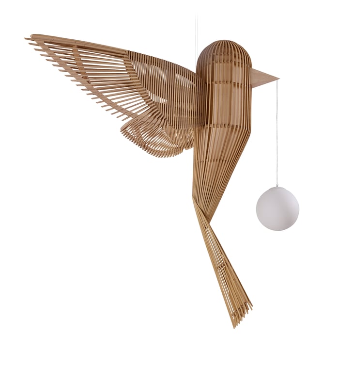 Bird Vertical Suspension Ivory White - LZF Lamps on