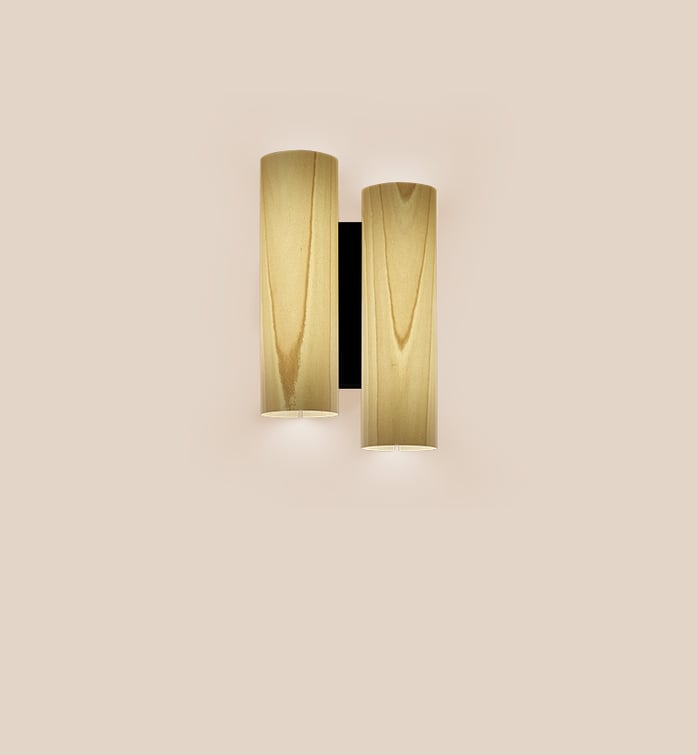 Black Note Duplet Wall Natural Beech - LZF Lamps on