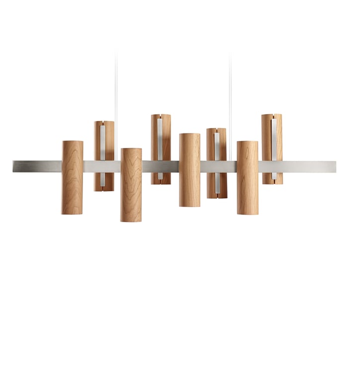 Black Note Keys Suspension Natural Cherry - LZF Lamps on