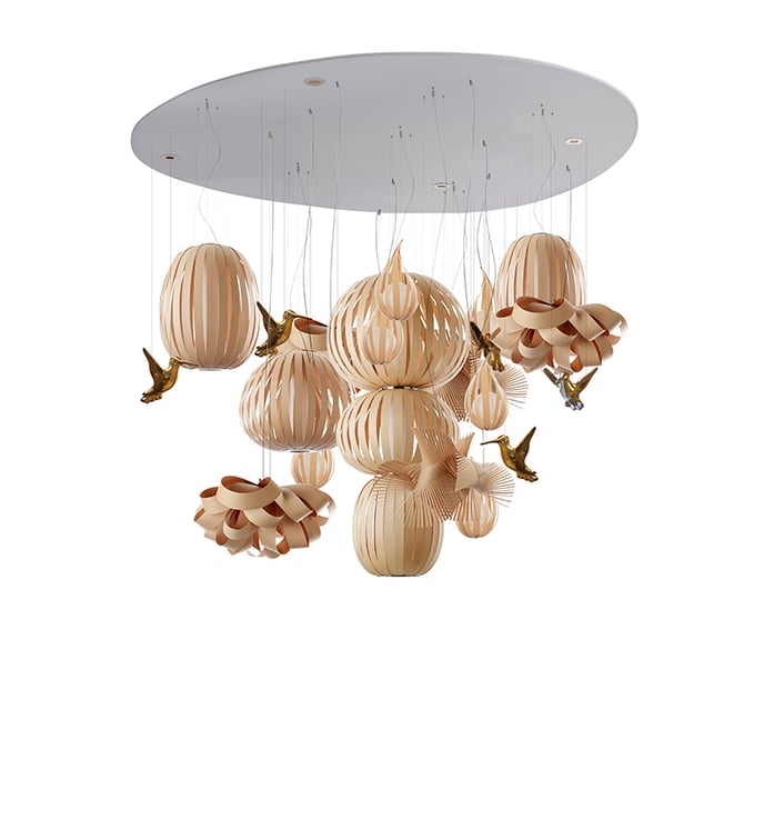 Candelabro Suspension Natural Beech - LZF Lamps on
