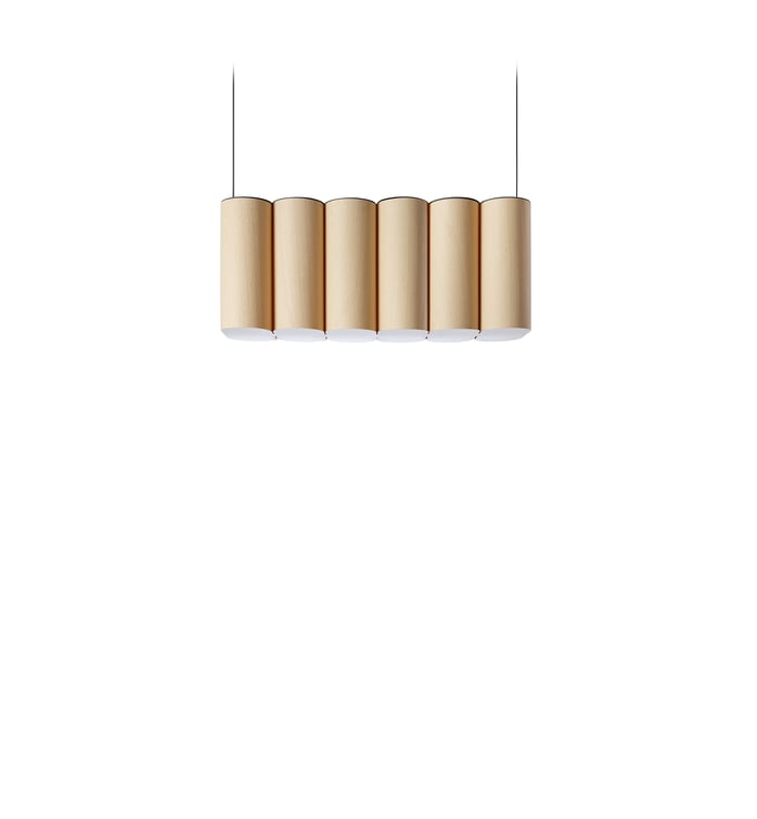 Tomo Long Suspension Natural Beech - LZF Lamps on