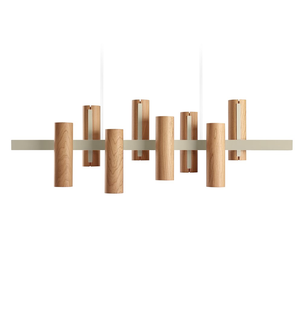 Black Note Keys Suspension Natural Cherry - LZF Lamps on