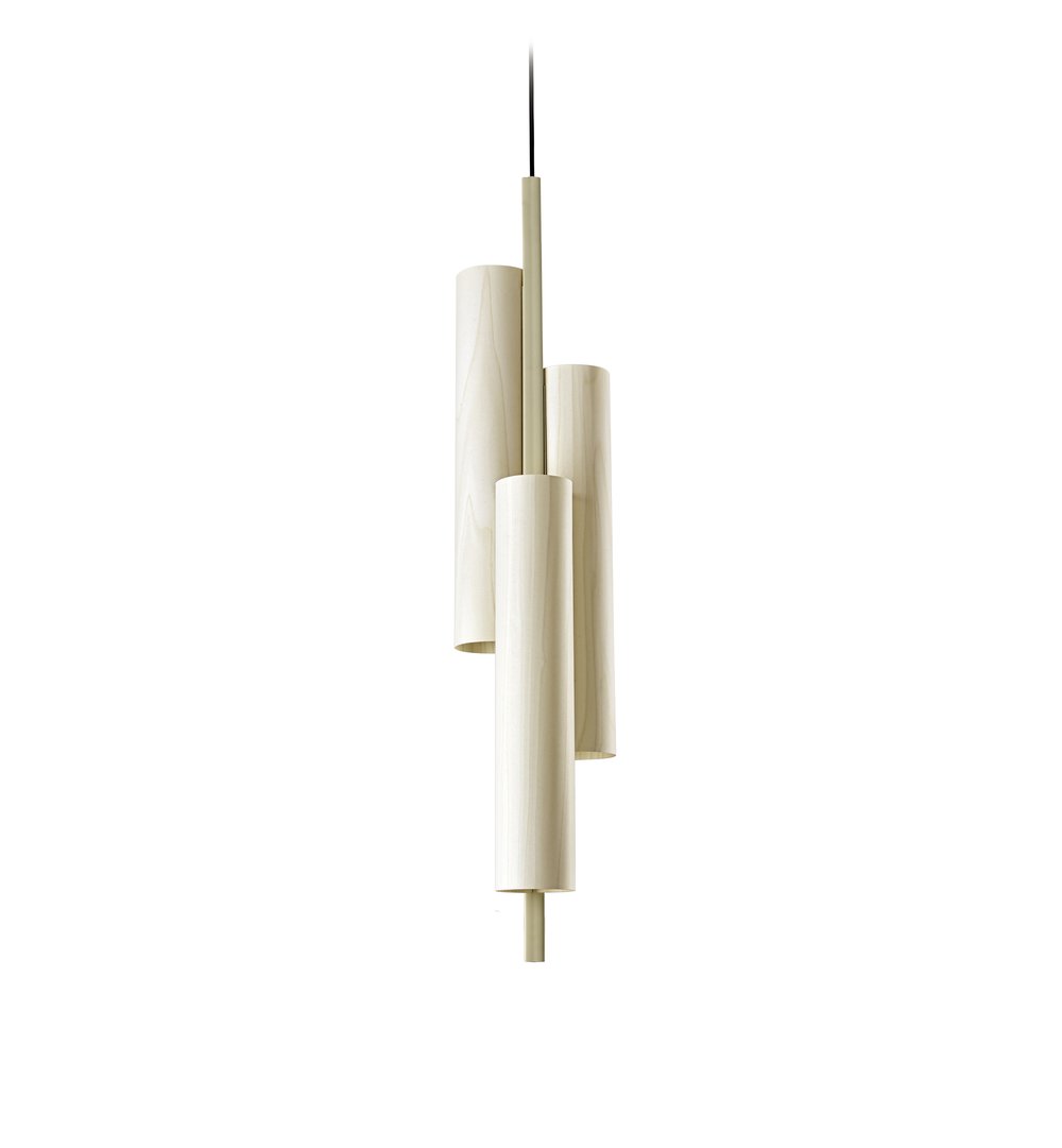Black Note Triplet Suspension Ivory White - LZF Lamps on