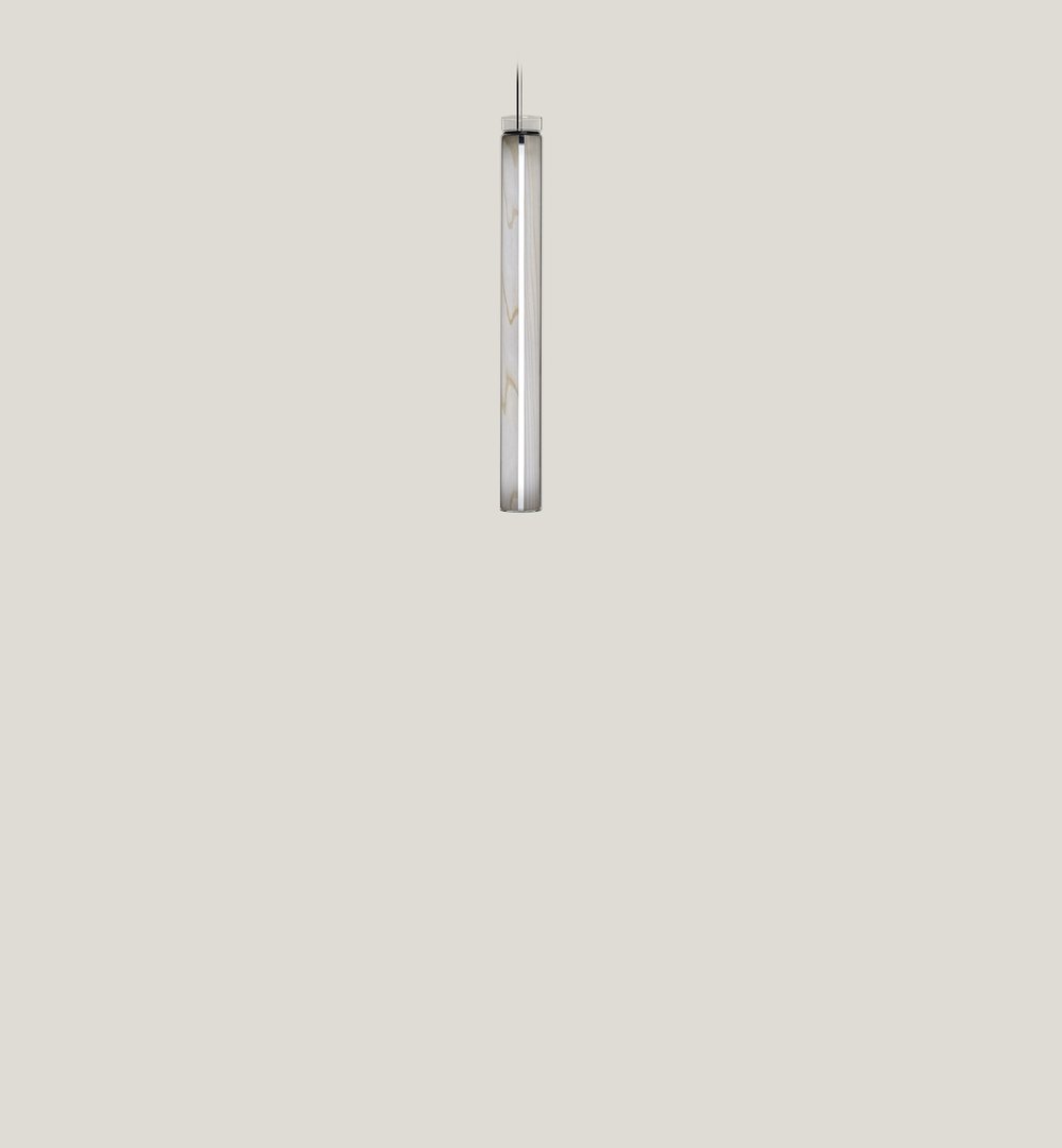 Estela Vertical Suspension Ivory White - LZF Lamps on