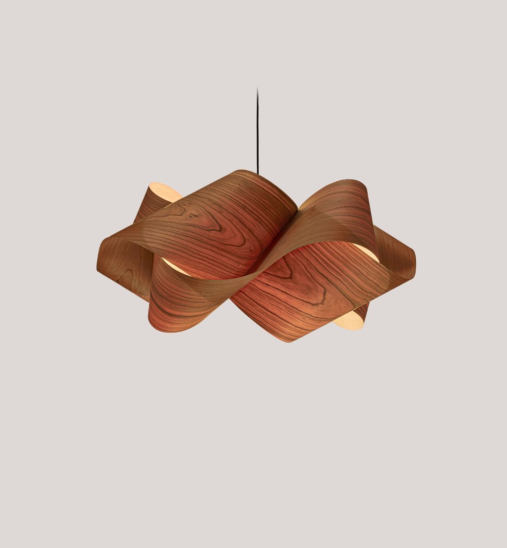 Swirl Suspension Natural Cherry - LZF Lamps on