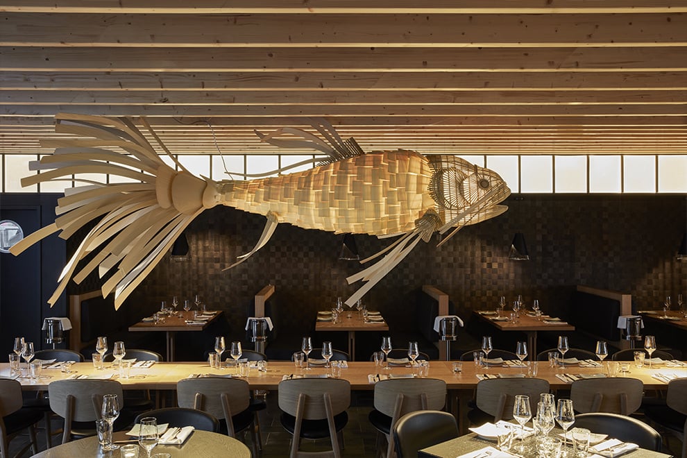 LZF decorative-lamp-in-the-shape-of-a-koi-decorating-a-Restaurant